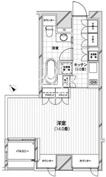カスタリア銀座 1003 間取り図