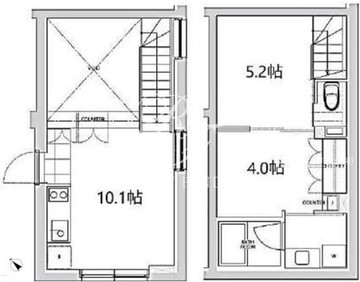 エスセナーリオ四谷坂町 104 間取り図