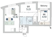 グランデュオ中目黒4 202 間取り図 ?>