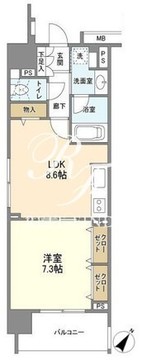 クリオ五反田 1201 間取り図