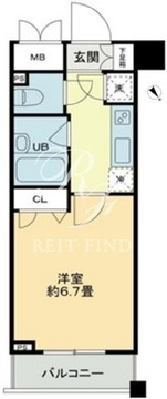 クロスレジデンス蒲田 914 間取り図