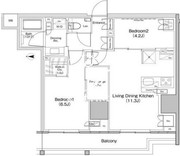 ザ・パークハビオ板橋区役所前 502 間取り図