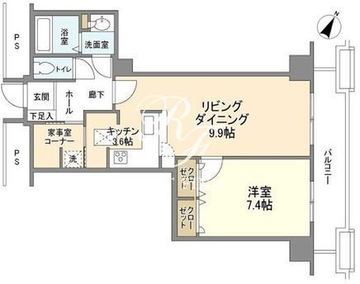 トルナーレ日本橋浜町 2303 間取り図