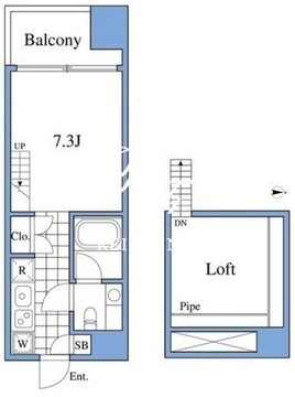 RIZ高輪 701 間取り図