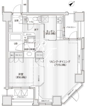 ドゥーエ銀座イースト2 902 間取り図