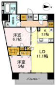 D-room早稲田 1102 間取り図