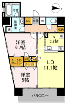 D-room早稲田 1102 間取り図