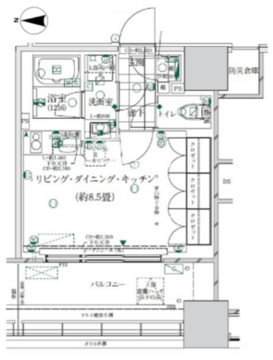 ローレルタワールネ浜松町 211 間取り図