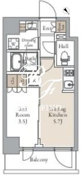 グランカーサ三ノ輪2 702 間取り図