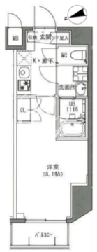 エスレジデンス雑司が谷 404 間取り図