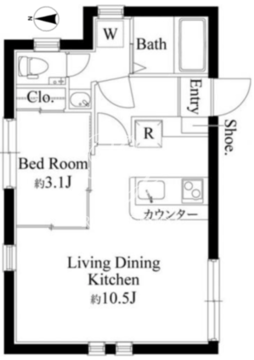 ディスティーノレジデンシア荒川 401 間取り図
