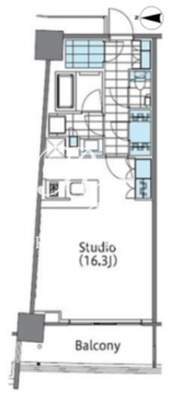 コンフォリア新宿イーストサイドタワー 207 間取り図
