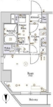 スカイコートグランデ木場 203 間取り図
