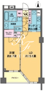カスタリア高輪 702 間取り図