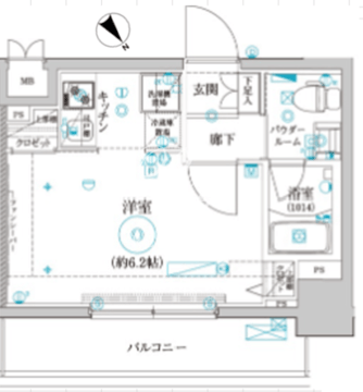 クレイシア品川戸越 804 間取り図