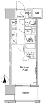 ザ・パークハビオ上北沢 404 間取り図