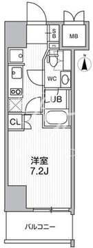 シーズンフラッツ浅草 202 間取り図
