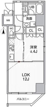 シーズンフラッツ浅草 403 間取り図