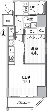 シーズンフラッツ浅草 1203 間取り図