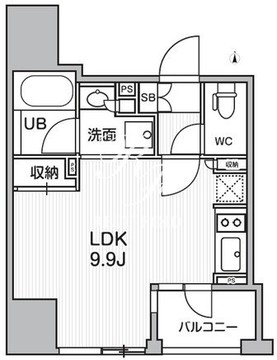シーズンフラッツ新御徒町 1004 間取り図