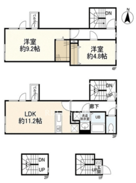 ウェルスクエアイズム四谷大京町 302 間取り図