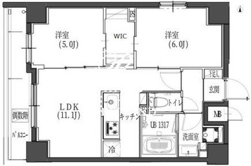 エスレジデンス東日暮里 1003 間取り図