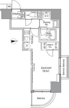 アローズ南麻布 702 間取り図