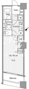 ブロードシティ東京 606 間取り図