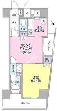 コンフォリア三宿 704 間取り図