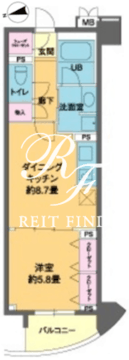 カスタリア池袋 905 間取り図