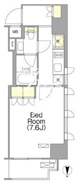 オルサス西日暮里 502 間取り図