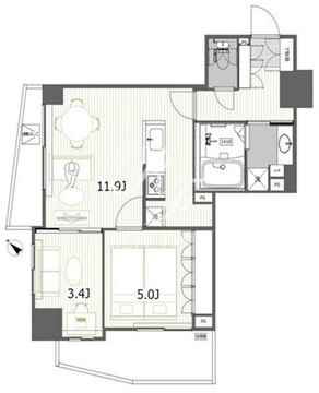 グレンパークG-WEST 203 間取り図