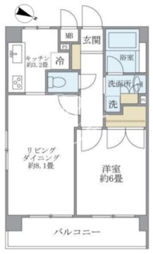 レジデンス西馬込 509 間取り図
