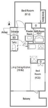 クレストコート吾妻橋レジデンス 501 間取り図