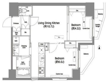 コンフォリア西蒲田 1504 間取り図