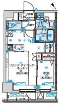 リヴシティ初台 402 間取り図