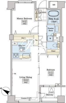 レジディアタワー上池袋 PR-206 間取り図