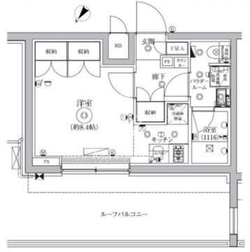 セジョリ鵜の木 401 間取り図