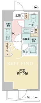 カバナ浅草 604 間取り図