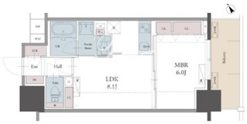 ラグゼナ用賀 404 間取り図