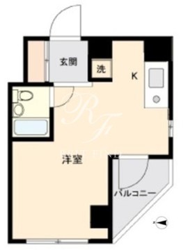 ワンルーフフラット西早稲田 1004 間取り図