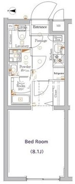 ジーベック経堂 107 間取り図