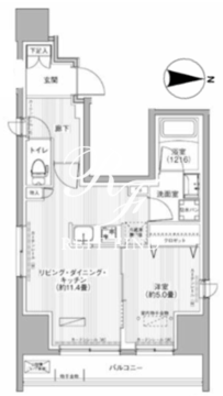 グランフォークス神田イーストタワー 906 間取り図
