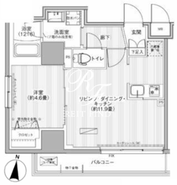 グランフォークス神田イーストタワー 903 間取り図