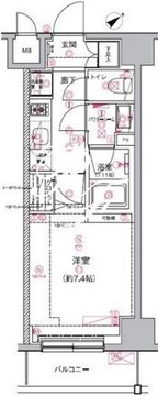 アルテシモシェルト 504 間取り図