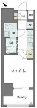 カスタリア大井町 1403 間取り図