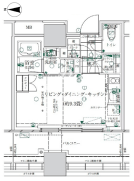 ローレルタワールネ浜松町 213 間取り図
