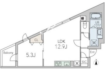 グランデュオ用賀6 204 間取り図