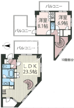 エスティメゾン北新宿 902 間取り図
