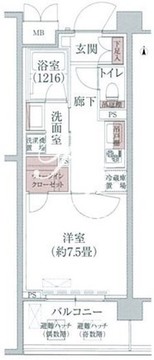 リージア経堂テラスガーデン 619 間取り図